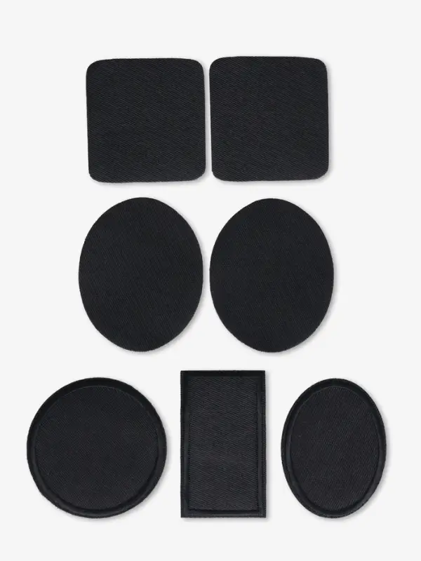 Набор заплаток для одежды, термоклеевые, 7 шт., чёрный