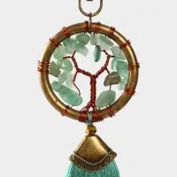 Брелок ловец снов "Великое древо" 19 см, цв. мятный Брелок ловец снов "Великое древо" 19 см, цв. мятный