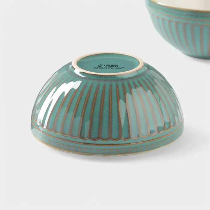 Салатники Доляна &laquo;Винтаж&raquo;, d=15 см, набор 2 шт., керамика, бирюзовые