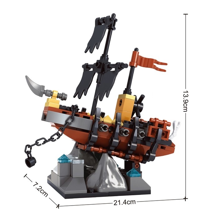 Конструктор Пираты «Фрегат на рифе», 154 детали Конструктор Пираты «Фрегат на рифе», 154 детали