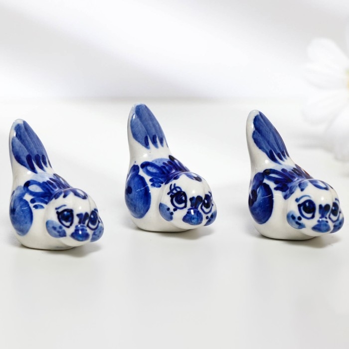 Сувенир «Синичка», малая, 4 см, гжель Сувенир «Синичка», малая, 4 см, гжель