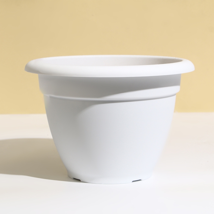Горшок для цветов, d = 25 см, 4,3 л, пластик, белый Горшок для цветов, d = 25 см, 4,3 л, пластик, белый