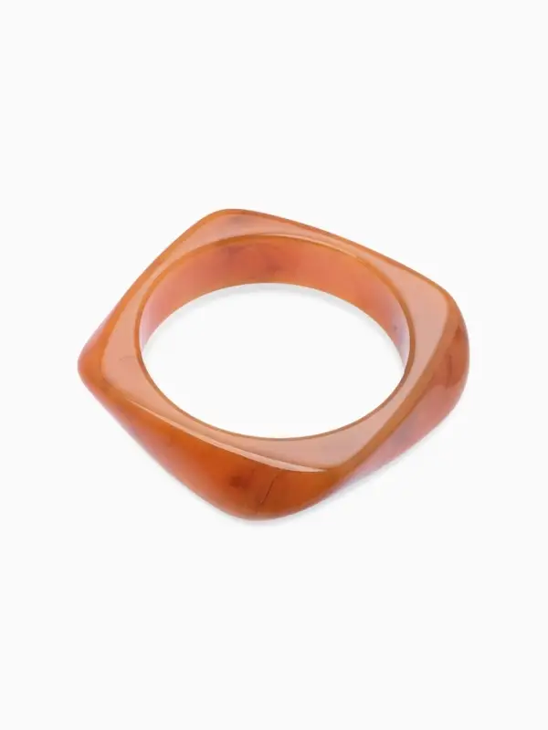 Браслет манжета &laquo;Тренд&raquo;, d=9 см, широкий, акрил, оранжевый