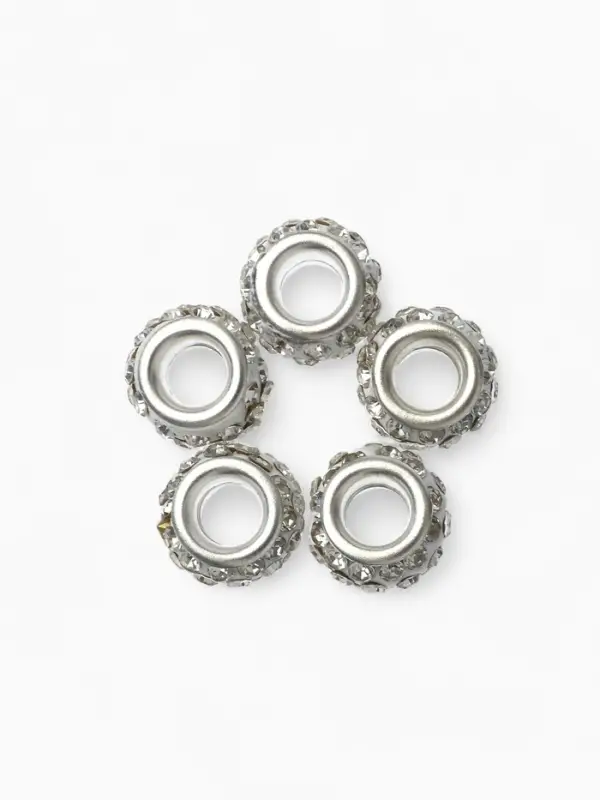 Шарм бусина «Шамбала» монпансье, для творчества, белые Шарм бусина «Шамбала» монпансье, для творчества, белые