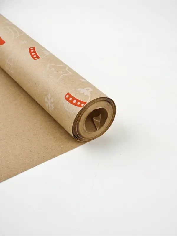 Бумага в тубусе крафтовая в рулоне «Новогодние мотивы», 0.68 × 7 м Бумага в тубусе крафтовая в рулоне «Новогодние мотивы», 0.68 × 7 м