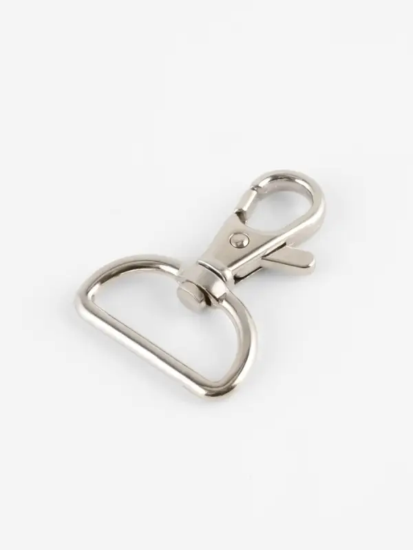 Карабин металлический TEIRA, набор 2 шт., 9.1 г, 4.3&times;3.1 см/25&times;3 мм, цвет серебряный