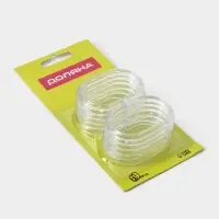 Кольца для штор Доляна, в ванную, пластик, 12 шт., 5.9&times;3.9 см, прозрачные