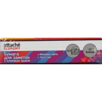 Стикеры Attache Economy с клеев.краем 76x51 мм, 100л в блоке, неон 12 бл