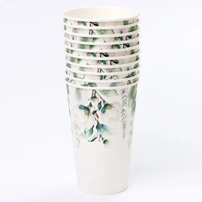 Стакан одноразовый бумажный «Зелень», 400 мл