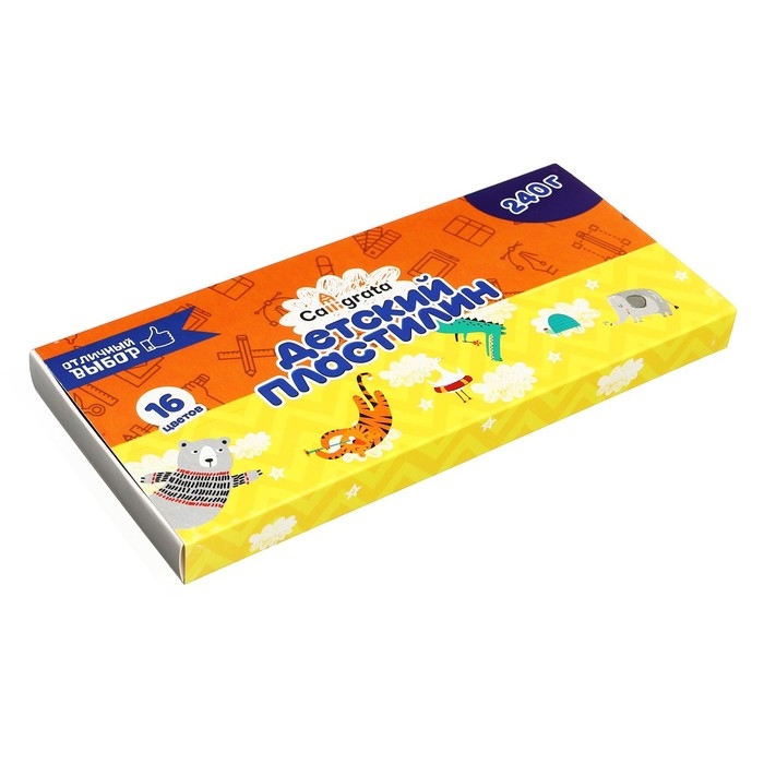 Пластилин 16цв 240 г Calligrata классический Пластилин 16цв 240 г Calligrata классический