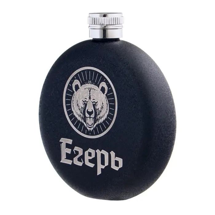 Фляжка &laquo;Егерь&raquo;, нержавеющая сталь, круглая, 150 мл, 5 oz