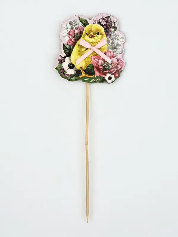 Топпер деревянный для украшения кулича &laquo;Цыплёнок&raquo; на пасху, 6.2&times;6.2 см