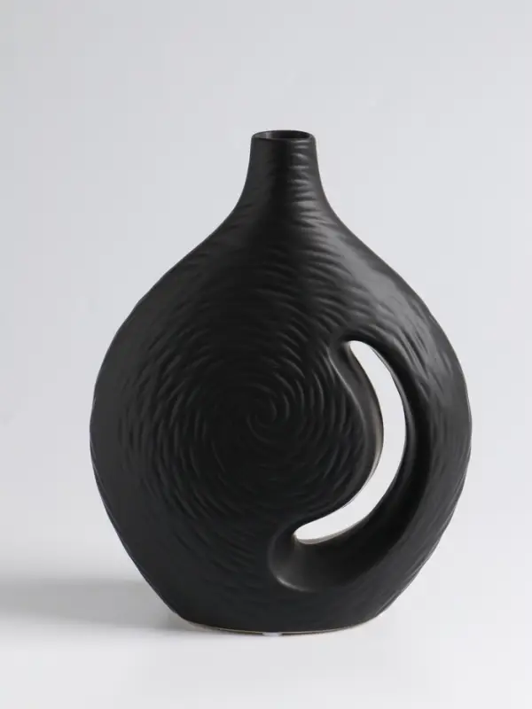 Ваза «Невада», 23×16.5 см, керамика, чёрная Ваза «Невада», 23×16.5 см, керамика, чёрная