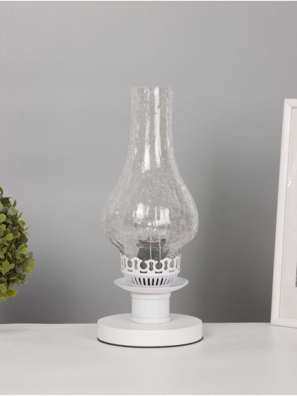 Лампа настольная BayerLux ЭКО Лампа настольная BayerLux ЭКО "Татьяна" 1х40Вт Е27 белый 14х14х34см