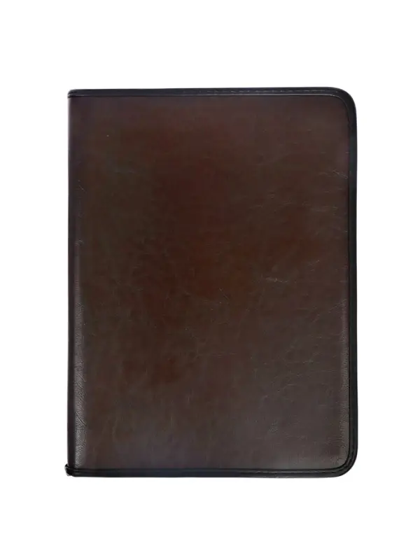 Папка деловая Calligrata &laquo;Люкс&raquo;, искусственная кожа, 360&times;260&times;30 мм, металлический прижим, коричневая