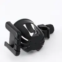 Подстаканник с держателем телефона для коляски, черный, Крошка Я