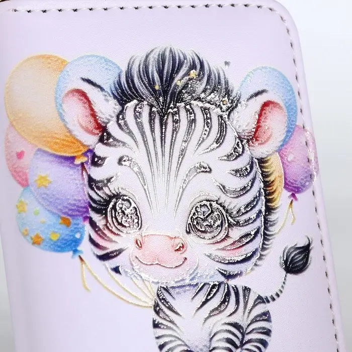 Кошелёк на молнии &laquo;Зебра&raquo;, белый