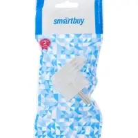 Вилка угловая Smartbuy, 16 А, 250 В, с заземлением, белая