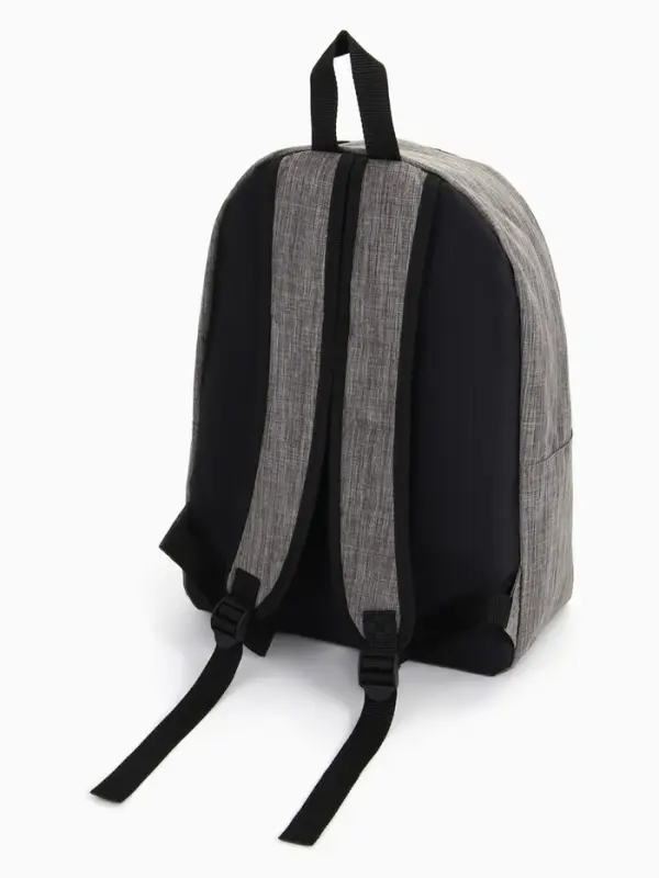 Рюкзак школьный на молнии, с карманом, однотонный, размер 30&times;14&times;41 см, графитовый