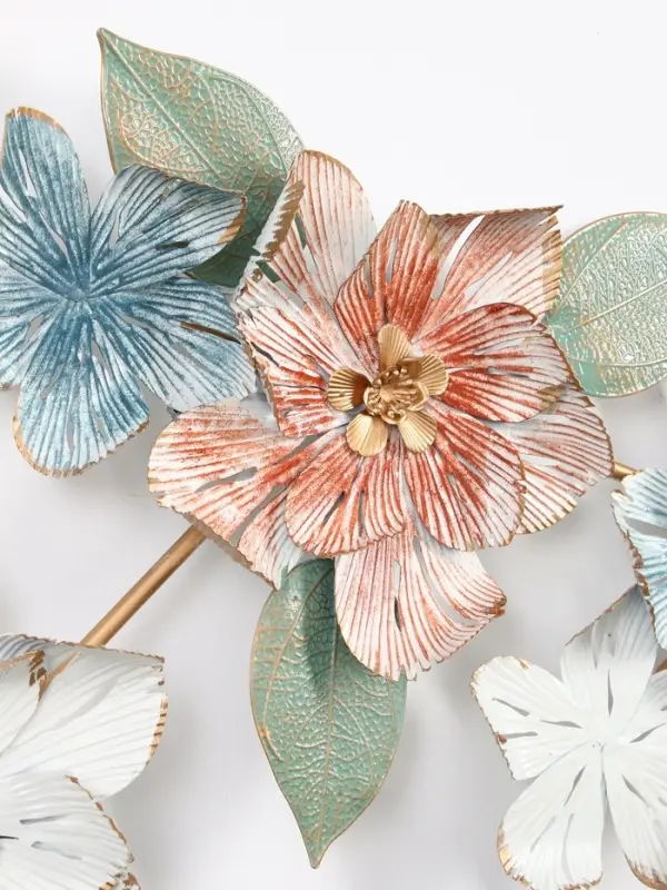 Декор настенный металл  Декор настенный металл "Цветочная ветвь" 103,5х6х51 см