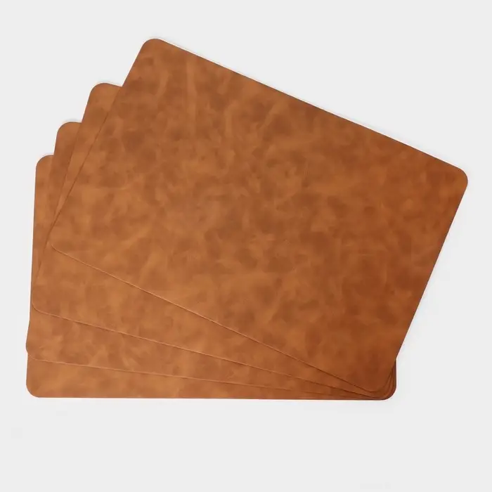 Салфетки сервировочные Magistro, 4 шт., экокожа, 45&times;30 см, коричневые