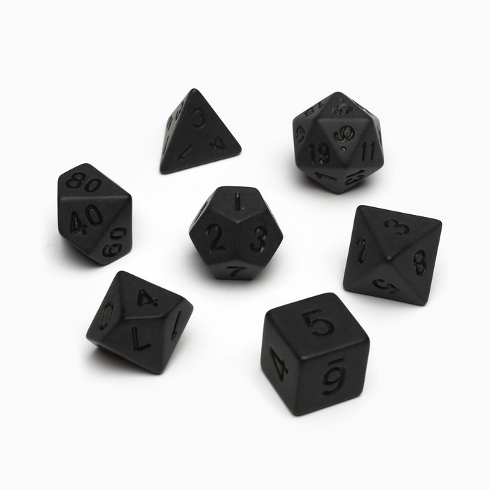 Кости игральные, дайсы для D&D (Dungeons and Dragons, ДнД), серия: D&D,  Кости игральные, дайсы для D&D (Dungeons and Dragons, ДнД), серия: D&D, "Время игры", 7 шт