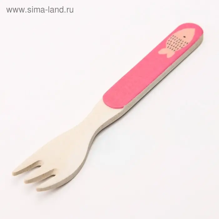 Вилка для кормления, бамбук, МИКС Вилка для кормления, бамбук, МИКС