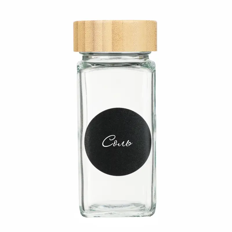 VETTA ЭКО Вуд Набор банок для специй, 6шт., 120мл,стекло, бамбук