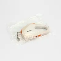 Рулетка - поводок для собак, лента 3 метра, белая, бежевая