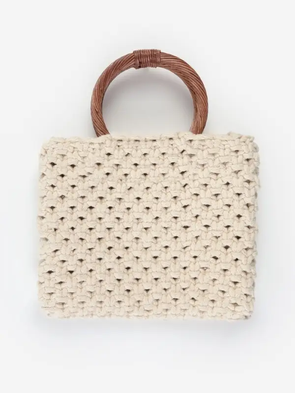 Ручки для сумки деревянные, плетёные, d=10.2 / 12.5 см, 2 шт., коричневые