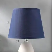 Настольная лампа с абажуром RISALUX 16199/1, E14, 40 Вт, сине-серый, 17&times;17&times;28 см