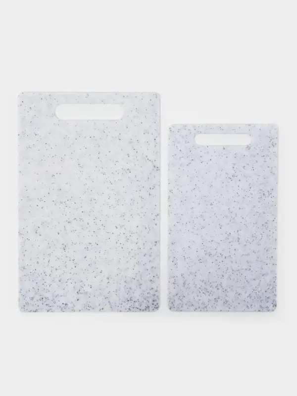 Доски разделочные, набор 2 шт., 24×14 см, 28×18 см, пластик, прозрачный