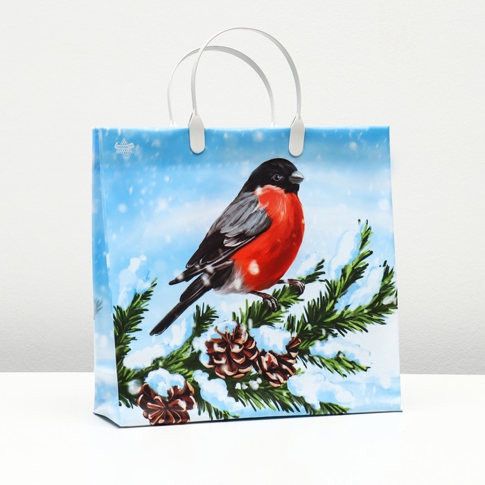 Новый год. Пакет  Новый год. Пакет "Снегирёк", мягкий пластик, 28 х 29 см.