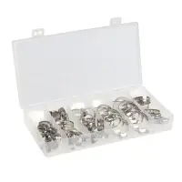 Набор червячных хомутов ZEIN engr, сквозная просечка, от 6 до 29 мм, нерж. сталь, 40 шт.