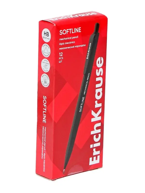 Карандаш механический ErichKrause. SoftLine, толщина грифеля 0.9 мм, НВ