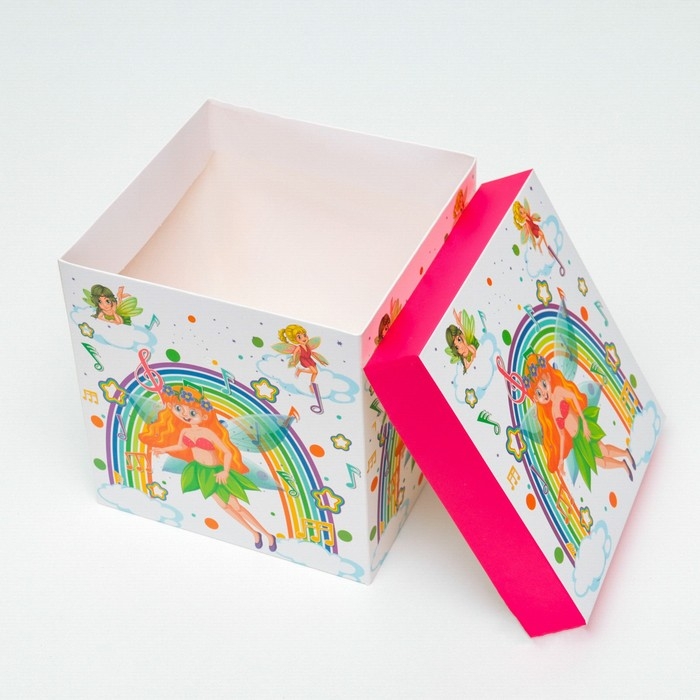 Коробка подарочная самосборная «Детская» Фея 15×15×15 см Коробка подарочная самосборная «Детская» Фея 15×15×15 см