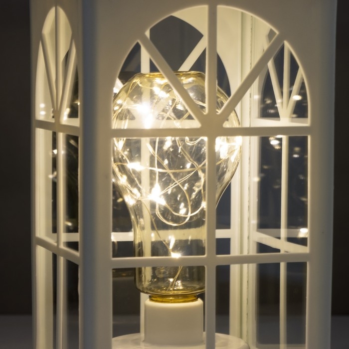 Ночник Ночник "Фонарь-домик"белая от батареек 3ААА 35х13,5х13,5 см RISALUX