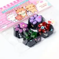 Сквиш антистресс - игрушка &laquo;Чёрные лапки&raquo;, с блёстками, 4 шт.
