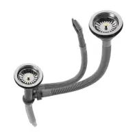 Мойка кухонная ZEIN, накладная, двойная, 0.6 мм, 80&times;48&times;15 см, 3 1/2&rsquo;&rsquo;, с сифоном