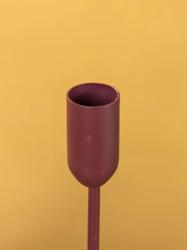 Подсвечник на 1 свечу текстурный  Подсвечник на 1 свечу текстурный "Баклажановый" 8х8х25,5 см