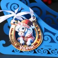 Шкатулка "Сани" с магнитом, 23х10х14 см, синий