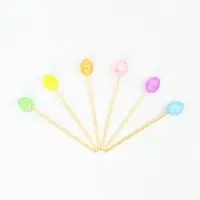 Шпажки "Пасха" блестки, набор 6 шт