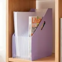 Лоток для бумаг Calligrata, А4, вертикальный, пластиковый, 12 отделений, фиолетовый