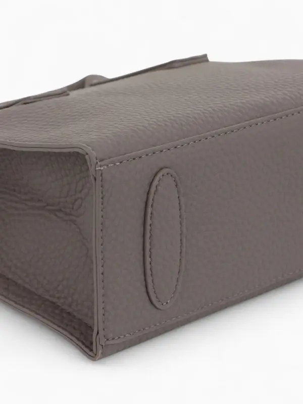 Сумка тоут TEXTURA, с длинным ремнем, средний размер, 29&times;10&times;25 см, однотонная, серая