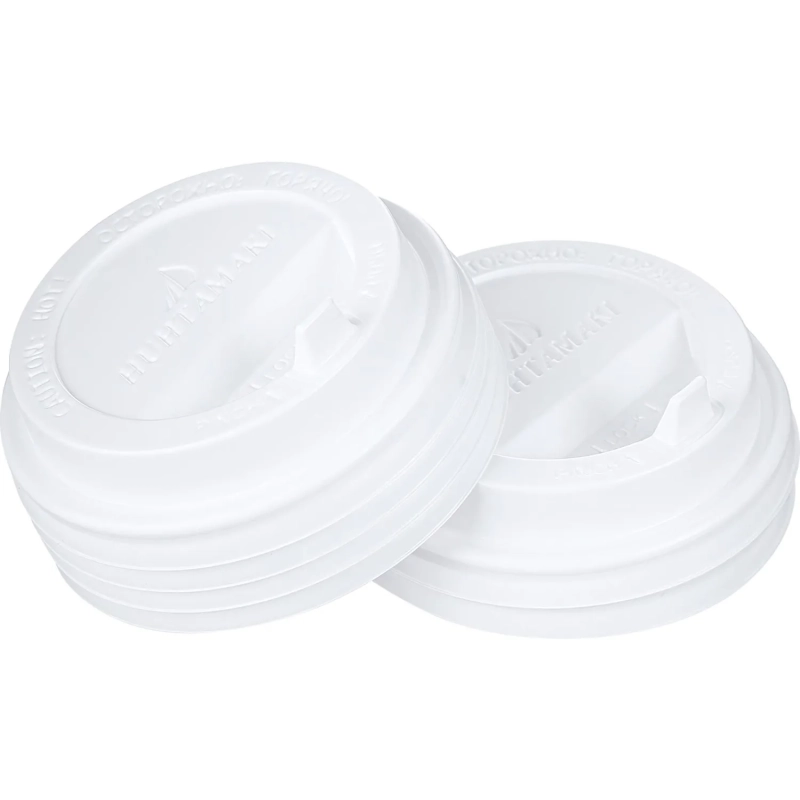 Крышка для стакана пластиковая с клапаном D=80мм, бел.,100шт./уп. HSL80