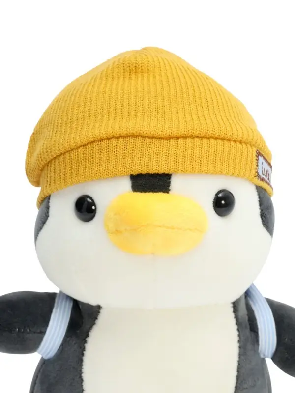 Мягкая игрушка &laquo;Пингвин&raquo; с рюкзаком, в жёлтой шапке, 22 см
