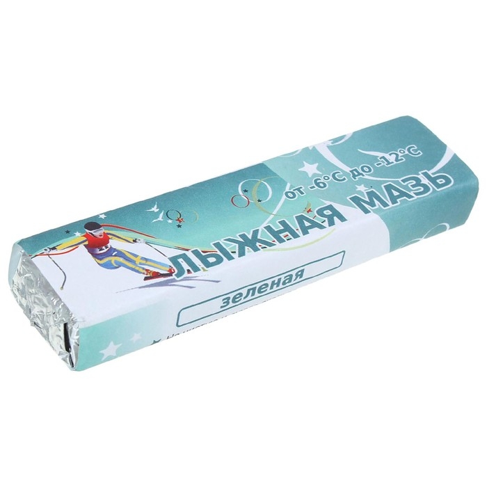 Мазь лыжная, от -6 до -12°C, 40 г, цвет зеленый Мазь лыжная, от -6 до -12°C, 40 г, цвет зеленый