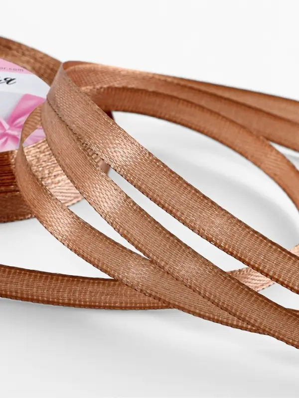 Лента атласная, 6 мм &times; 23 &plusmn; 1 м, цвет бронзовый №117