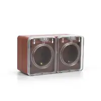 AtlasDesign PROFI IP54 О/У РОЗЕТКА двойная с з/к со шторками 16А, ТЕРРАКОТОВЫЙ