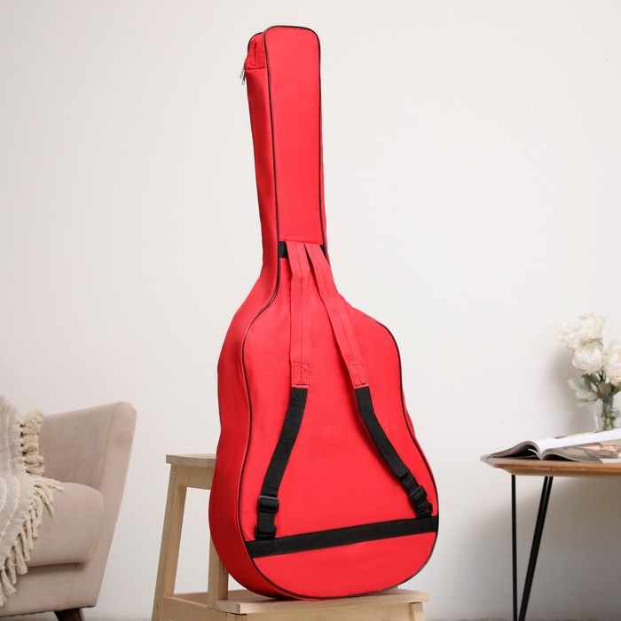 Чехол для гитары Music Life, премиум, красный, 106х43х12см